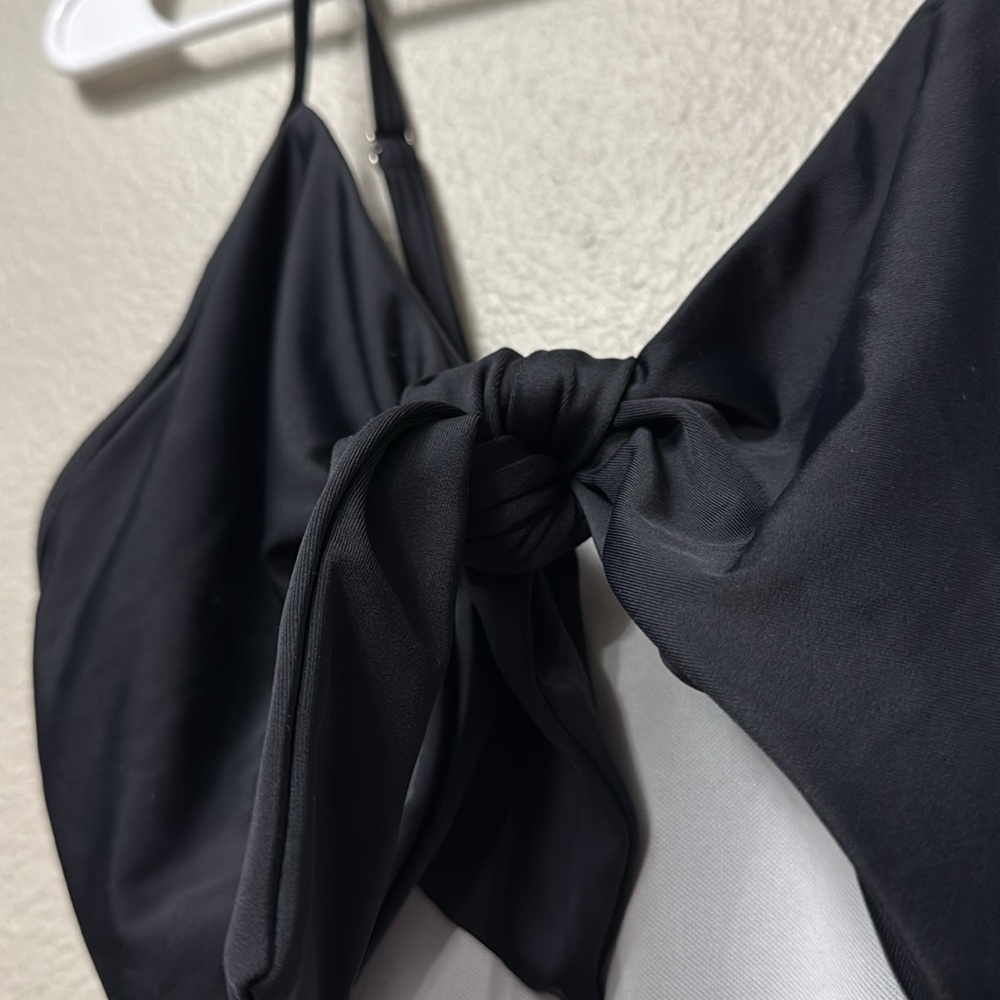 Amazon Cutout Tie Front One Piece Swimsuit - Picture 6 of 11